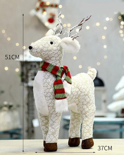 Enchanting Christmas Figurine Collection: Santa, Snowman, and Elk for Festive Home Decor
