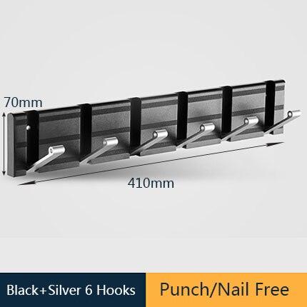 Modern Electroplated Aluminum Wall Hook Set - Elegant Storage Solution