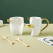 Elegant Embrace Ceramic Coffee Mug Set with Coordinating Accessories for Couples