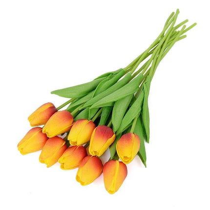 Chic Collection of 10 Lifelike Tulip Stems for Refined Home Decor