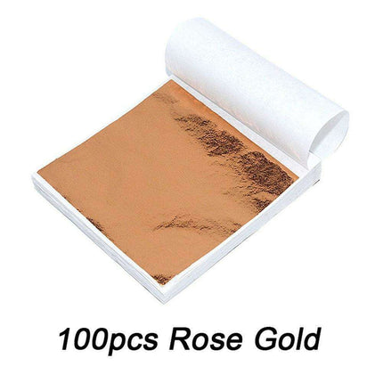 Vibrant 100-Pack Gold and Silver Metallic Foil Craft Paper Sheets