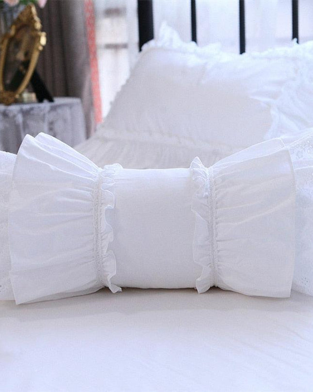 Luxe Artisan White Lace Pillow Ensemble