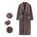 Winter Warmer Plus Size Men's Cotton Flannel Bathrobe - Cozy 3-Layer Quilted Robe for Ultimate Comfort - L-XXXL