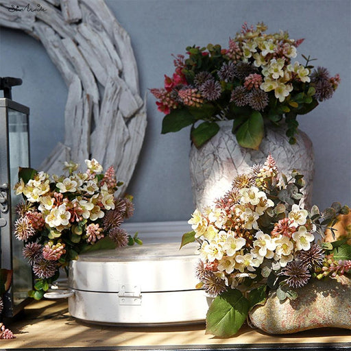 Botanica Vintage Hydrangea and Fruits Silk Bouquet