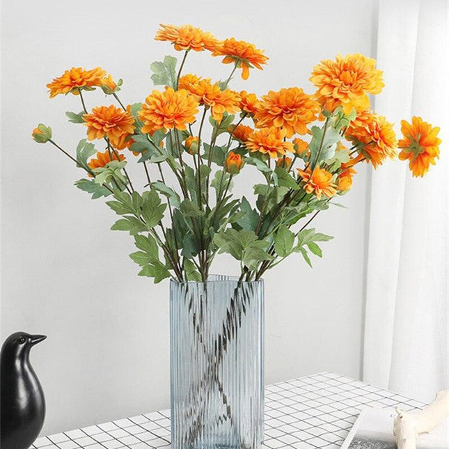 Elegant Pink Dahlia Silk Flower Stem - Ideal for Chic Events and Upscale Home Styling