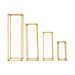 Set of 4 Elegant Gold Geometric Metal Table Centerpiece Stand for Weddings and Events