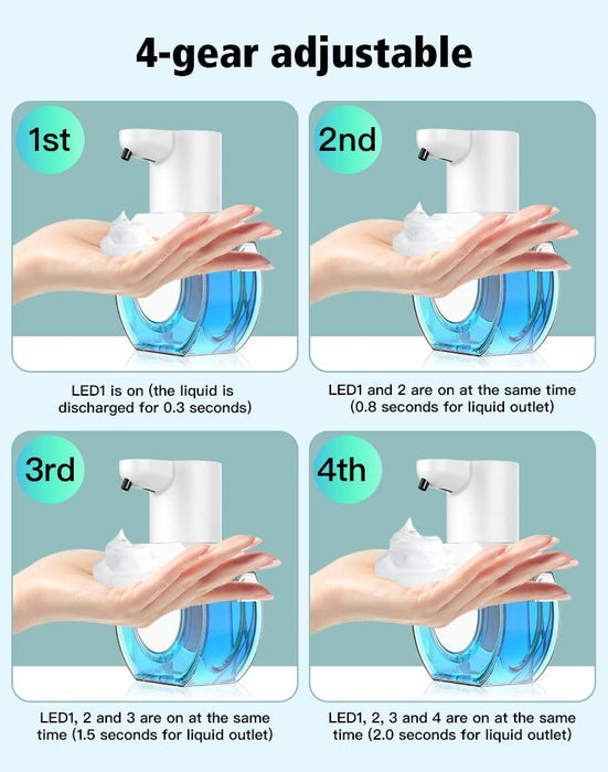 Touchless Smart Sensor Foam Soap Dispenser with Rechargeable Battery - 400mL Capacity