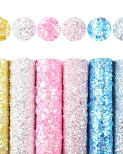 Sparkling Faux Leather DIY Craft Kit: Shimmering Fabric Collection for Creative Projects