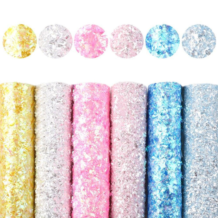 Sparkling Faux Leather DIY Craft Kit: Shimmering Fabric Collection for Creative Projects