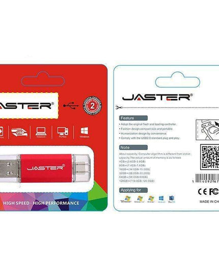 Premium 2-in-1 Type-C USB Flash Drive - Golden Metal Design with High-Speed Data Transfer and Enhanced Security