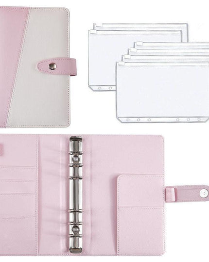 Elegant A6 Vegan Leather Organizer with Customizable Pages and Secure Zip Pockets for Seamless Planning