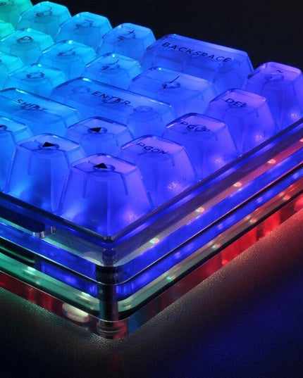 SA Ball Caps 141 Height Keycap Set - Chic White, Black, and Clear Design for MX Mechanical Keyboards