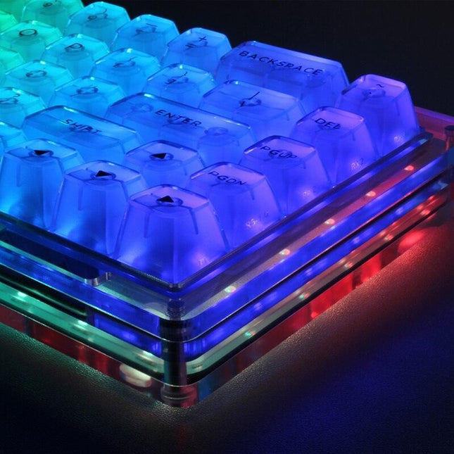 SA Ball Caps 141 Height Keycap Set - Chic White, Black, and Clear Design for MX Mechanical Keyboards