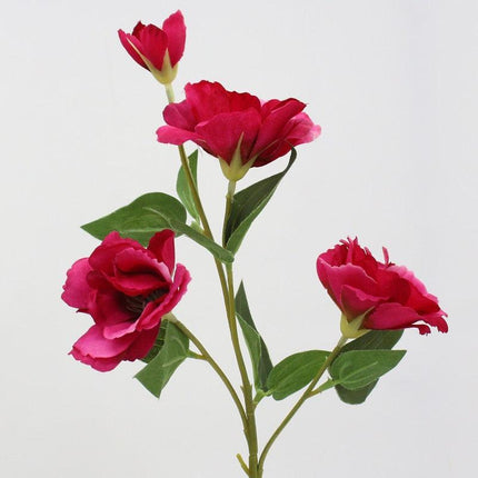 Deluxe 70cm Trigeminal Eustoma Silk Flower Bouquet - Lifelike Elegance