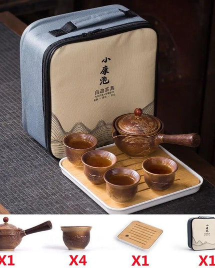 Revolutionary Spinning Porcelain Tea Set for Effortless Brewing