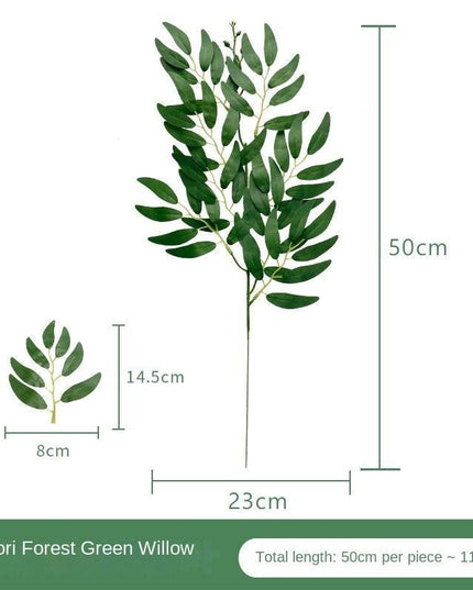 Opulent Willow Leaves: Sophisticated Greenery for Luxurious Home Accents