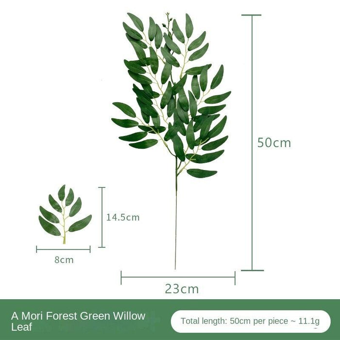 Opulent Willow Leaves: Sophisticated Greenery for Luxurious Home Accents