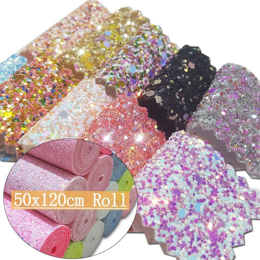 Chunky Glitter Fabric Roll - Vibrant Crafters' Delight