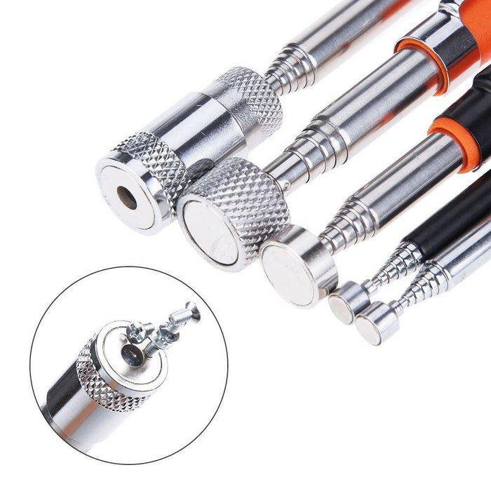 Telescopic Orange Red Magnetic Retrieval Tool with Stainless Steel Antenna