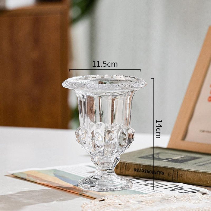 Elegant Crystal Glass Vase Trio for Stylish Home Decoration