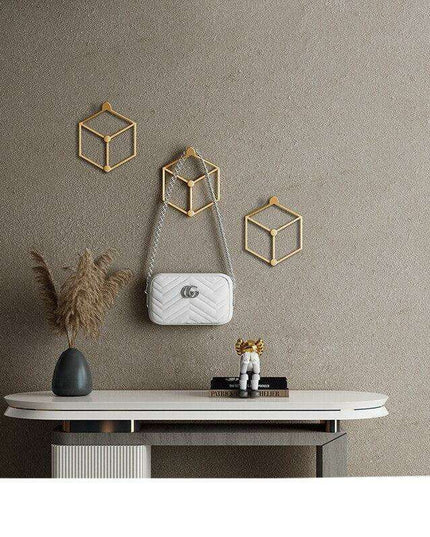 Elegant Wrought Iron Entryway Organizer - Chic Storage for Hats and Apparel