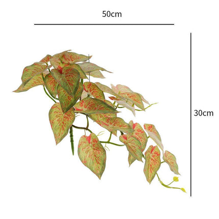 Realistic Green Turtle Leaf Faux Plant for Home and Garden Decoration