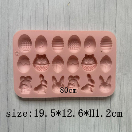 Easter Bunny 18-Cavity Silicone Mold Kit for Creative Treats and Crafts