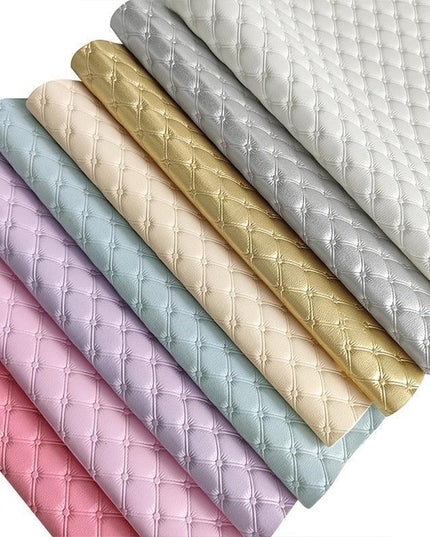 Elegant Crimson Red Premium Synthetic Leather Crafting Fabric - 30x135cm