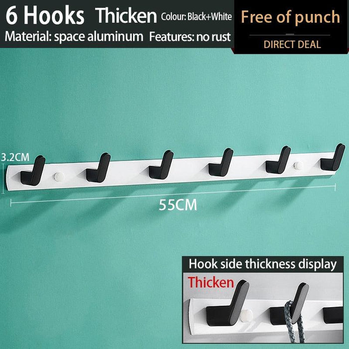 Space-Saving Aluminum Hook Organizer: Efficient and Stylish Storage for Any Room