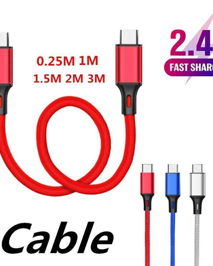 25cm USB C Fast Charging Cable - Ultimate Portable Charger for Huawei P30, P40 & Samsung Devices