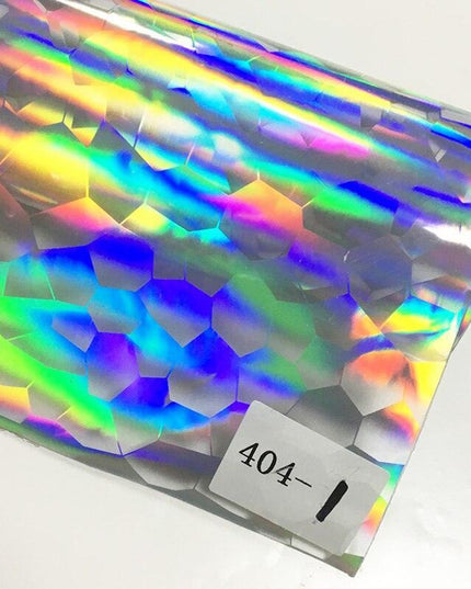 Iridescent Football Pattern PVC Jelly Vinyl Fabric - Ideal for Creative Projects