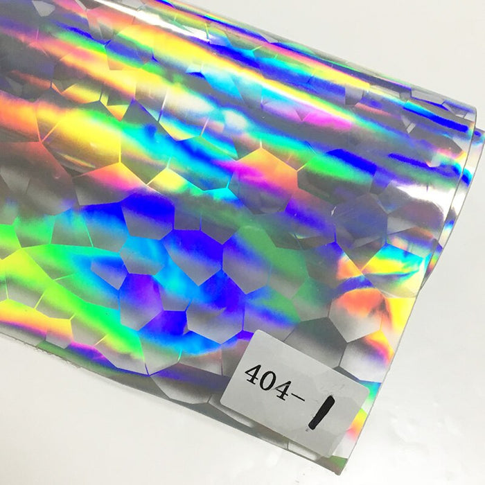 Iridescent Transparent Football Pattern PVC Jelly Vinyl Fabric - 30*135CM