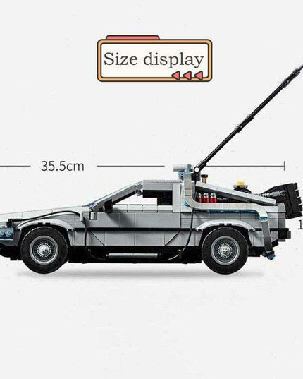 Deluxe Back to the Future Time Machine Building Block Set - Limited Edition for Ages 12+