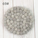 Chic Round Wool Felt Coasters - Stylish Protection for Your Surfaces