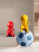 Abstract Football Character Statues Sculpture