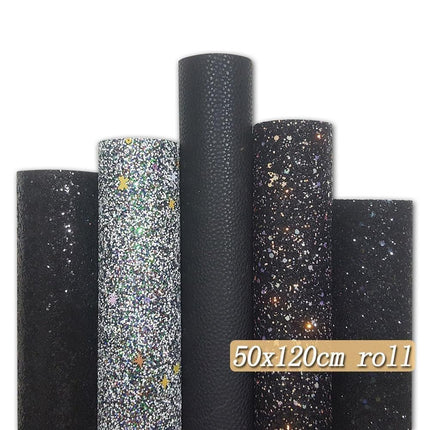 Sparkling Black Faux Leather Crafting Roll: Unleash Your Artistic Potential