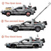 Back to the Future Time Machine Car Construction Set - Deluxe Version