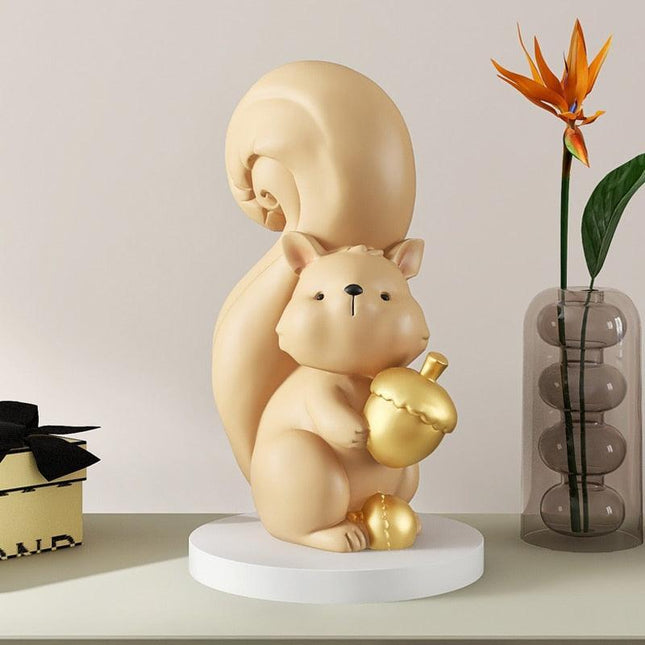 Charming Handcrafted Squirrel Figurine Ornaments for a Stylish Home Makeover