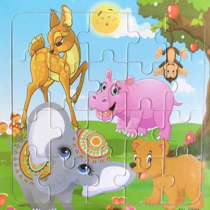 Montessori 3D Animal Vehicle Puzzle Set - Interactive Wooden Learning Toy for Kids