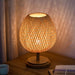 Bamboo Rattan Weave Table Lamp - Vintage Chinese Style Lighting for Bedroom, Dining, and Nightstand