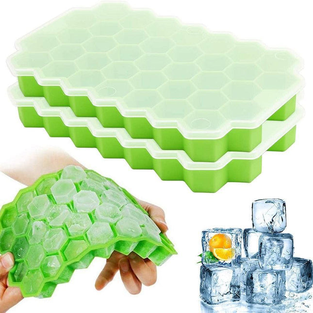 Vibrant Honeycomb Silicone Ice Cube Mold - Ideal for Cocktails and Frozen Delights