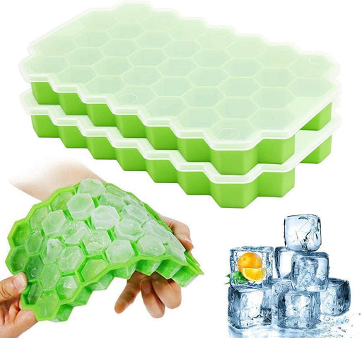 Silicone Honeycomb Ice Cube Tray for Summer Cocktails - Large Batch Ice Maker