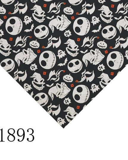 Cartoon-Inspired Jack and Sally PVC Leatherette Sheet - A4 Size