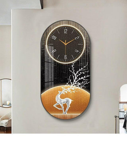 Chic Botanical Elegance - Sophisticated Wall Clock for Home and Dining Spaces