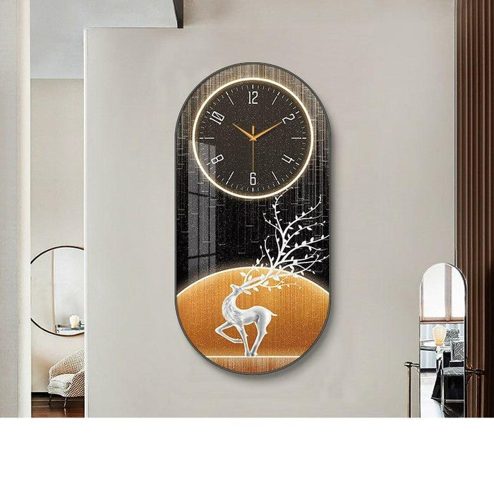 Modern Botanica Wall Clock - Luxurious Timepiece for Living Room and Home Décor - Silent Hanging Clock