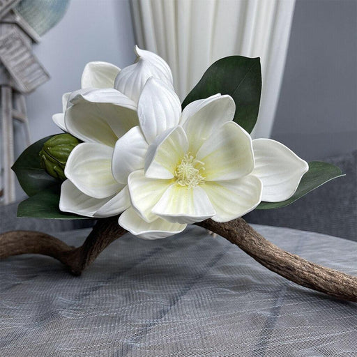 Elegant Magnolia Bouquet with Green Leaves and Fruit
