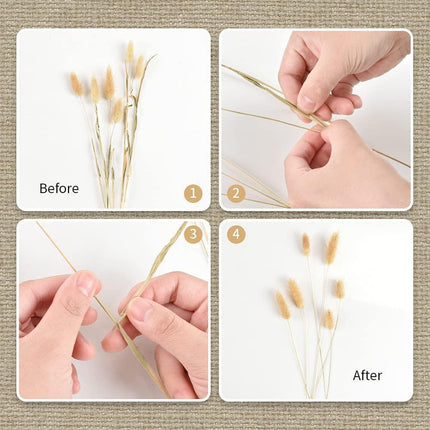 Rustic Boho Bunny Tail Dried Flower Arrangement for Weddings and Home Decor