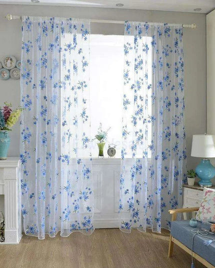 Elegant Floral Sheer Window Curtain for Kids' Spaces - Stylish Privacy Solution