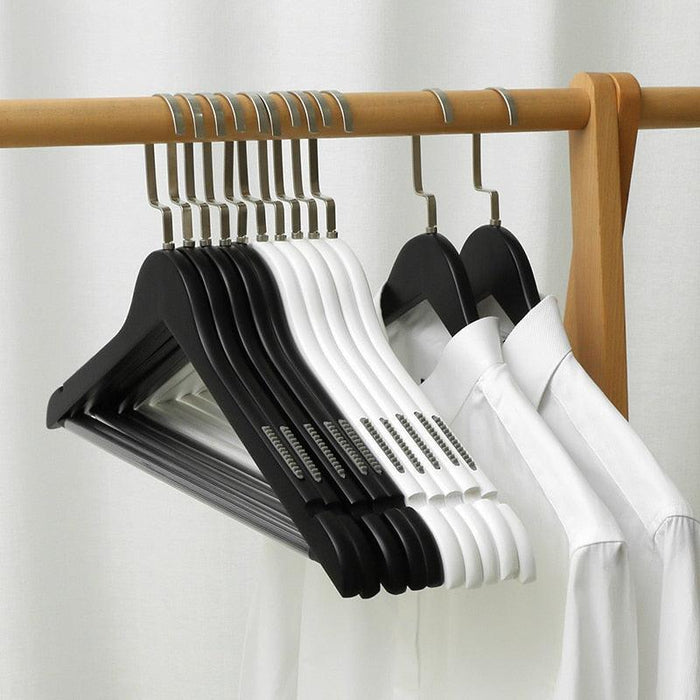 Premium Black Wooden Hanger Set for Effortless Clothing Organization