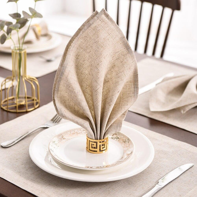 Elegant Botanica Premium Linen Napkin Set - Elevate Your Dining Experience